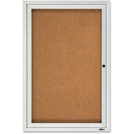 QUARTET Enclosed Outdoor Bulletin Board, 1-Door, 2'x3', Aluminum Frame QRT2121